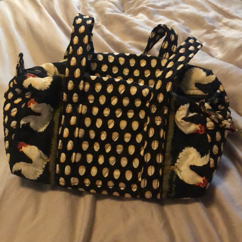 Vera Bradley Vintage Rooster & Eggs Barrel Bag